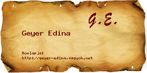 Geyer Edina névjegykártya